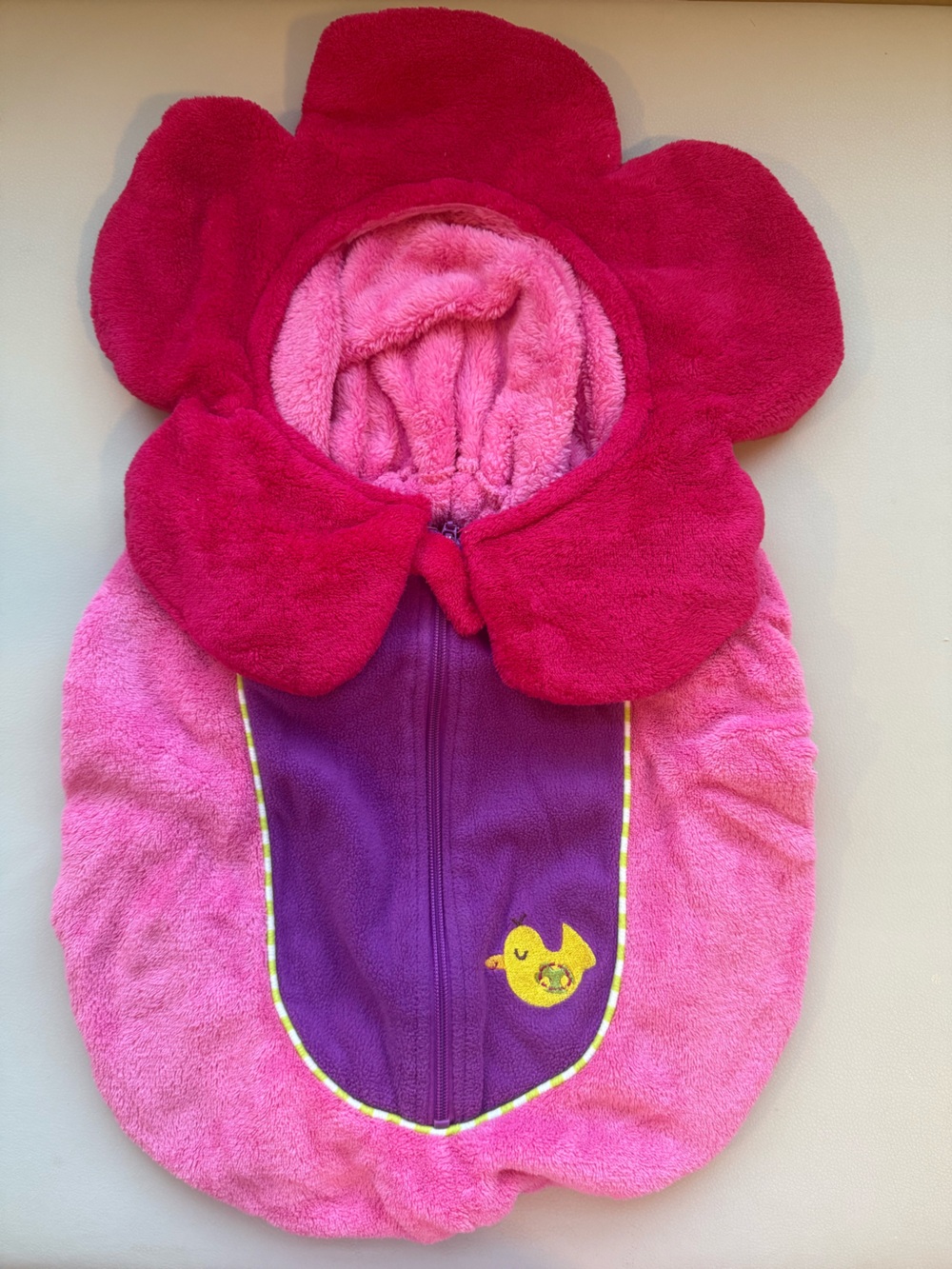 Girls Plush Pink & Purple Baby Car seat cover